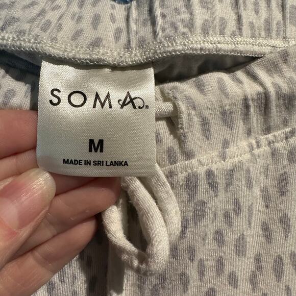 Soma Size Medium Lounge Pants Animal Print Pajama Pants Pockets Soft Cozy - Picture 5 of 9